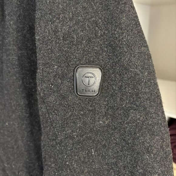 Men's Black wool Coat T Tech by TUMI winter weatherproof coat layered - Picture 4 of 14